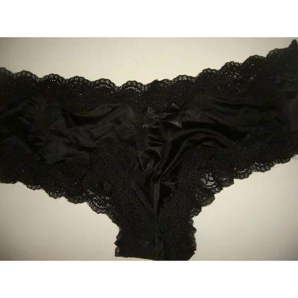 Victoria's Secret XS cheeky panty GIFT box Black White Animal Print Polka Dot - Picture 4 of 4